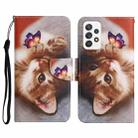 For Samsung Galaxy A72 5G / 4G Painted Pattern Horizontal Flip Leather Case with Holder & Card Slot & Wallet(Butterfly Cat) - 1