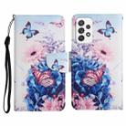 For Samsung Galaxy A72 5G / 4G Painted Pattern Horizontal Flip Leather Case with Holder & Card Slot & Wallet(Purple Butterfly) - 1