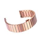 18mm For Samsung Smart Watch One-bead Steel Butterfly Buckle Watch Band(Rose Gold) - 1