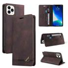 For iPhone 13 Pro Max Skin Feel Anti-theft Brush Horizontal Flip Leather Case with Holder & Card Slots & Wallet (Brown) - 1