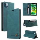 For iPhone 13 mini Skin Feel Anti-theft Brush Horizontal Flip Leather Case with Holder & Card Slots & Wallet (Blue) - 1