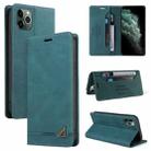Skin Feel Anti-theft Brush Horizontal Flip Leather Case with Holder & Card Slots & Wallet For iPhone 11 Pro Max(Blue) - 1