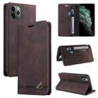 Skin Feel Anti-theft Brush Horizontal Flip Leather Case with Holder & Card Slots & Wallet For iPhone 11 Pro Max(Brown) - 1