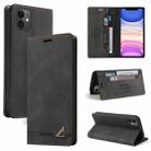 Skin Feel Anti-theft Brush Horizontal Flip Leather Case with Holder & Card Slots & Wallet For iPhone 11(Black) - 1