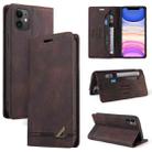 Skin Feel Anti-theft Brush Horizontal Flip Leather Case with Holder & Card Slots & Wallet For iPhone 11(Brown) - 1