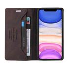 Skin Feel Anti-theft Brush Horizontal Flip Leather Case with Holder & Card Slots & Wallet For iPhone 11(Brown) - 4