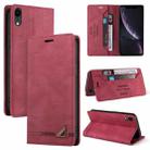 For iPhone XR Skin Feel Anti-theft Brush Horizontal Flip Leather Case with Holder & Card Slots & Wallet(Wine Red) - 1