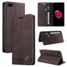 Skin Feel Anti-theft Brush Horizontal Flip Leather Case with Holder & Card Slots & Wallet For iPhone 8 Plus & 7 Plus(Brown) - 1