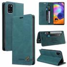For Samsung Galaxy A31 Skin Feel Anti-theft Brush Horizontal Flip Leather Case with Holder & Card Slots & Wallet(Blue) - 1