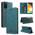 For Samsung Galaxy A03s 166mm Skin Feel Anti-theft Brush Horizontal Flip Leather Case with Holder & Card Slots & Wallet(Blue) - 1