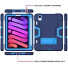 For iPad mini 6 Contrast Color Robot Shockproof Silicone + PC Protective Tablet Case with Holder & Pen Slot(Navy Blue) - 3