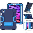 For iPad mini 6 Contrast Color Robot Shockproof Silicone + PC Protective Tablet Case with Holder & Pen Slot(Navy Blue) - 4