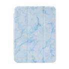 For iPad mini 6 Marble Texture Pattern Horizontal Flip Leather Tablet Case with Three-folding Holder & Pen Slot & Sleep / Wake-up Function(Blue) - 2