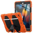 For iPad 10.2 2021 / 2020 / 2019 Shockproof Colorful Silicone + PC Protective Case with Holder & Pen Slot(Orange) - 1