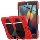 For iPad 10.2 2021 / 2020 / 2019 Shockproof Colorful Silicone + PC Protective Case with Holder & Pen Slot(Red) - 1