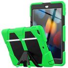 For iPad 10.2 2021 / 2020 / 2019 Shockproof Colorful Silicone + PC Protective Case with Holder & Pen Slot(Green) - 1