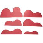 6 in 1 Irregular Cardboard Paper Cut Geometry Photography Props Background Board(Red) - 1