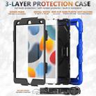 For iPad 10.2 2021 / 2020 / 2019 Shockproof Silicone + PC Protective Case with Holder & Shoulder Strap & Pen Slot(Blue) - 3