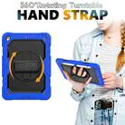 For iPad 10.2 2021 / 2020 / 2019 Shockproof Silicone + PC Protective Case with Holder & Shoulder Strap & Pen Slot(Blue) - 5
