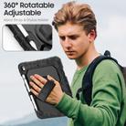 For iPad 10.2 2021 / 2020 / 2019 Shockproof Silicone + PC Protective Case with Holder & Shoulder Strap & Pen Slot(Black Camouflage) - 2