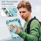 For iPad 10.2 2021 / 2020 / 2019 Shockproof Silicone + PC Protective Case with Holder & Shoulder Strap & Pen Slot(Blue Camouflage) - 2
