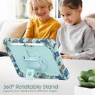 For iPad 10.2 2021 / 2020 / 2019 Shockproof Silicone + PC Protective Case with Holder & Shoulder Strap & Pen Slot(Blue Camouflage) - 3