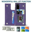 For Samsung Galaxy S20 FE Cross-body Square Double Buckle Flip Card Bag TPU+PU Case with Card Slots & Wallet & Photo & Strap(Purple) - 6
