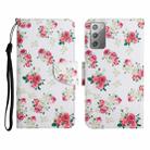 For Samsung Galaxy Note20 Painted Pattern Horizontal Flip Leather Case with Holder & Card Slot & Wallet(Red Peony Flower) - 1
