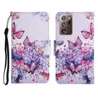 For Samsung Galaxy Note20 Ultra Painted Pattern Horizontal Flip Leather Case with Holder & Card Slot & Wallet(Bright Butterfly) - 1
