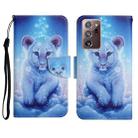For Samsung Galaxy Note20 Ultra Painted Pattern Horizontal Flip Leather Case with Holder & Card Slot & Wallet(Little Leopard) - 1