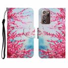 For Samsung Galaxy Note20 Ultra Painted Pattern Horizontal Flip Leather Case with Holder & Card Slot & Wallet(Red Cherry Blossoms) - 1