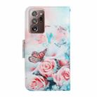For Samsung Galaxy Note20 Ultra Painted Pattern Horizontal Flip Leather Case with Holder & Card Slot & Wallet(Peony Butterfly) - 3
