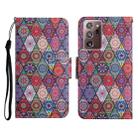 For Samsung Galaxy Note20 Ultra Painted Pattern Horizontal Flip Leather Case with Holder & Card Slot & Wallet(Rhombus Kaleidoscope) - 1