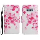 For Samsung Galaxy S10e Painted Pattern Horizontal Flip Leather Case with Holder & Card Slot & Wallet(Red Flower) - 1