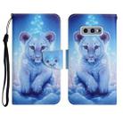 For Samsung Galaxy S10e Painted Pattern Horizontal Flip Leather Case with Holder & Card Slot & Wallet(Little Leopard) - 1