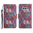 For Samsung Galaxy S10e Painted Pattern Horizontal Flip Leather Case with Holder & Card Slot & Wallet(Rhombus Kaleidoscope) - 1