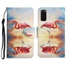 For Samsung Galaxy S20 Painted Pattern Horizontal Flip Leather Case with Holder & Card Slot & Wallet(Flamingo) - 1