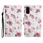 For Samsung Galaxy S20 Painted Pattern Horizontal Flip Leather Case with Holder & Card Slot & Wallet(Red Peony Flower) - 1
