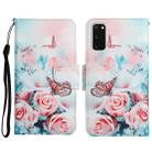 For Samsung Galaxy S20 Painted Pattern Horizontal Flip Leather Case with Holder & Card Slot & Wallet(Peony Butterfly) - 1