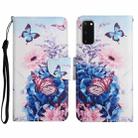 For Samsung Galaxy S20 Painted Pattern Horizontal Flip Leather Case with Holder & Card Slot & Wallet(Purple Butterfly) - 1