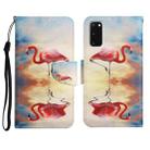 For Samsung Galaxy S20 FE Painted Pattern Horizontal Flip Leather Case with Holder & Card Slot & Wallet(Flamingo) - 1