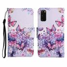 For Samsung Galaxy S20 FE Painted Pattern Horizontal Flip Leather Case with Holder & Card Slot & Wallet(Bright Butterfly) - 1