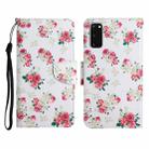 For Samsung Galaxy S20 FE Painted Pattern Horizontal Flip Leather Case with Holder & Card Slot & Wallet(Red Peony Flower) - 1