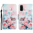 For Samsung Galaxy S20 FE Painted Pattern Horizontal Flip Leather Case with Holder & Card Slot & Wallet(Peony Butterfly) - 1
