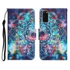 For Samsung Galaxy S20 FE Painted Pattern Horizontal Flip Leather Case with Holder & Card Slot & Wallet(Starry Mandala) - 1