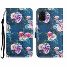 For Samsung Galaxy S20+ Painted Pattern Horizontal Flip Leather Case with Holder & Card Slot & Wallet(Fluorescent Rose) - 1