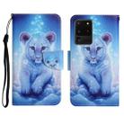 For Samsung Galaxy S20 Ultra Painted Pattern Horizontal Flip Leather Case with Holder & Card Slot & Wallet(Little Leopard) - 1