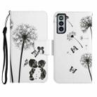 For Samsung Galaxy S21+ 5G Painted Pattern Horizontal Flip Leather Case with Holder & Card Slot & Wallet(Dandelion) - 1