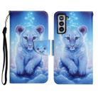 For Samsung Galaxy S21+ 5G Painted Pattern Horizontal Flip Leather Case with Holder & Card Slot & Wallet(Little Leopard) - 1