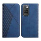 For Xiaomi Redmi 10 Diamond Pattern Splicing Skin Feel Magnetic Horizontal Flip Leather Case with Card Slots & Holder & Wallet(Blue) - 1